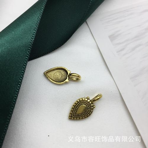 9*18mm 水滴小吊坠 复古时尚 耳环手链项链小挂件diy 合金饰品